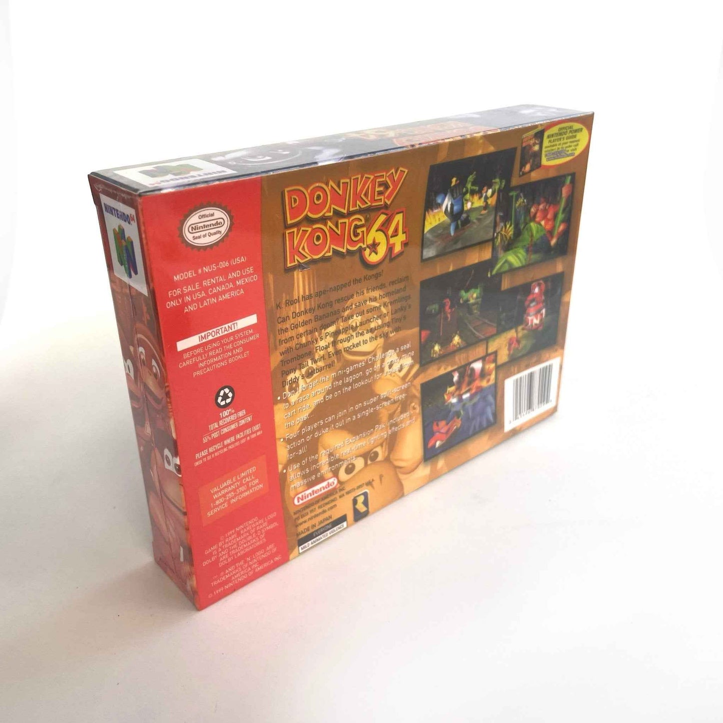 Donkey Kong 64 Game With N64 Case & Cart