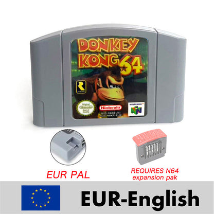 Donkey Kong 64 reproduction N64 cartridge – English