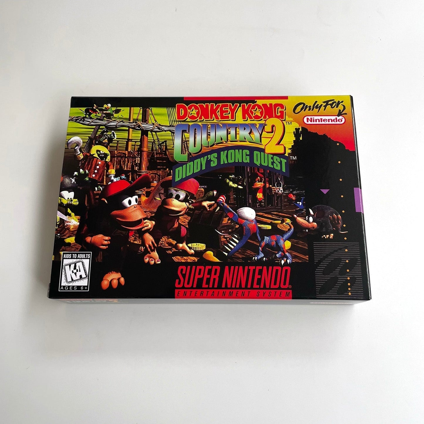 Donkey Kong Country 2: Diddy’s Kong Quest (USA) – SNES Game Cartridge (With Tray, Box & Manual) - Romcarts