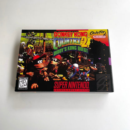 Donkey Kong Country 2: Diddy’s Kong Quest (USA) – SNES Game Cartridge (With Tray, Box & Manual) - Romcarts