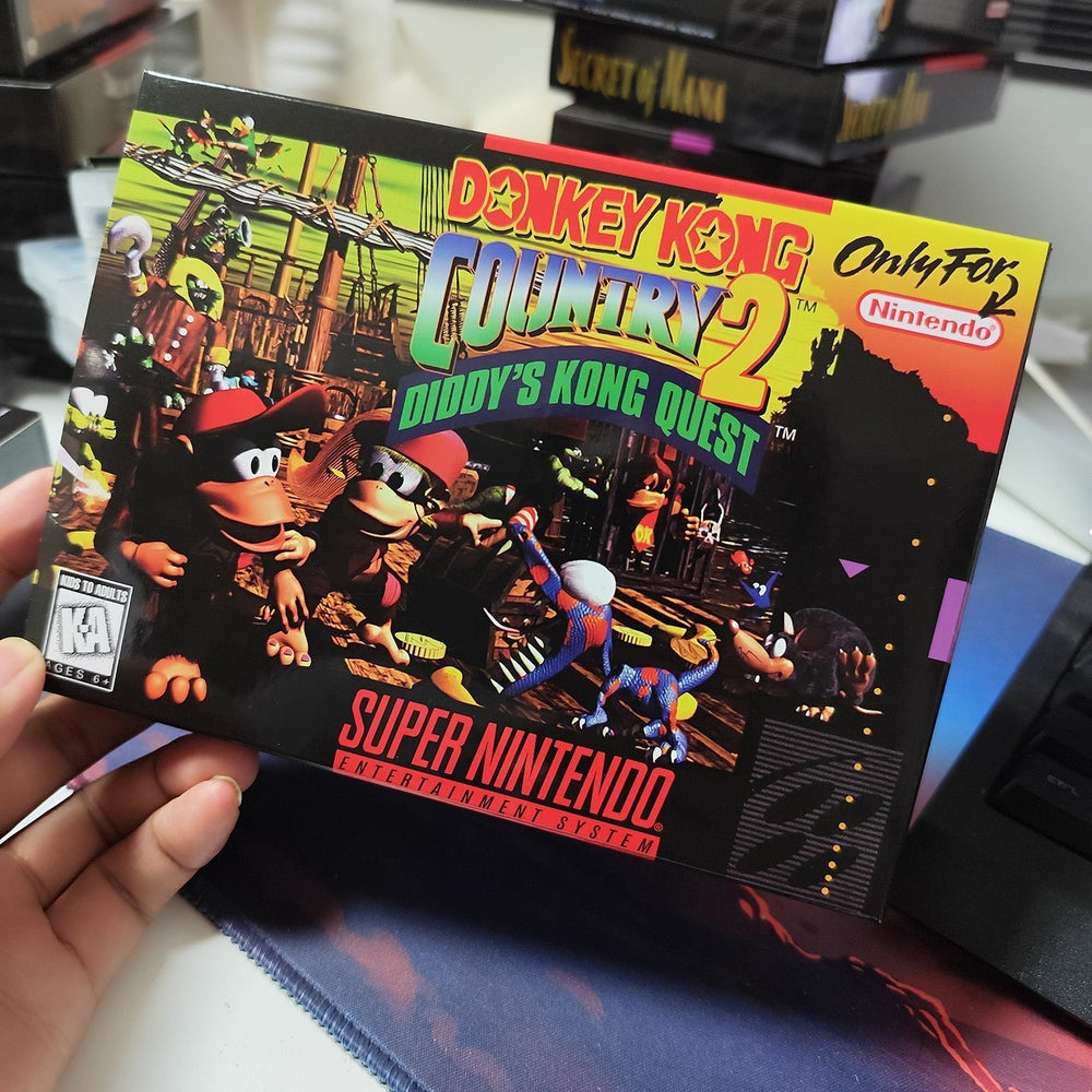 Donkey Kong Country 2: Diddy’s Kong Quest – SNES Game Cartridge