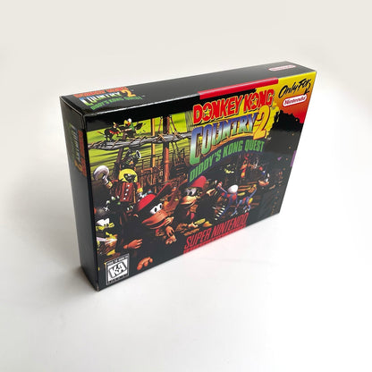 Donkey Kong Country 2: Diddy’s Kong Quest (USA) – SNES Game Cartridge (With Tray, Box & Manual) - Romcarts