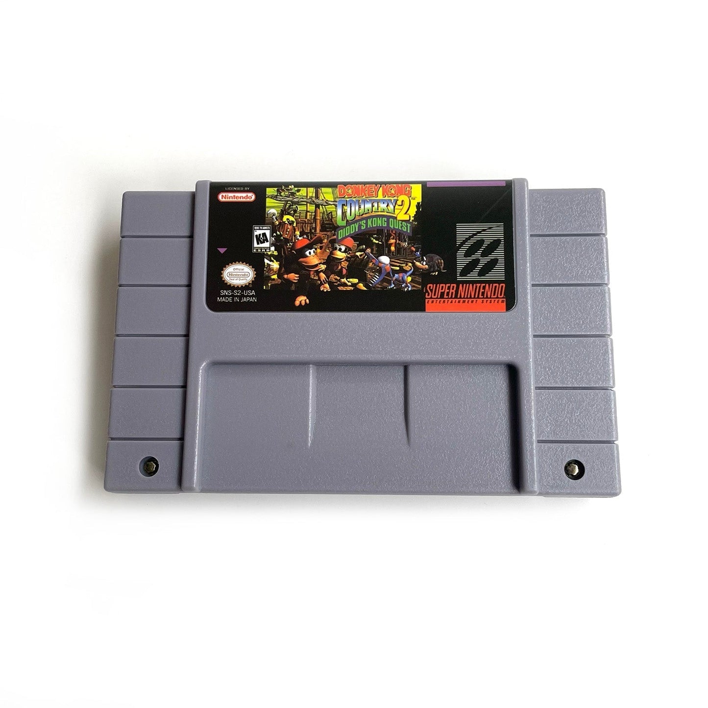 Donkey Kong Country 2: Diddy’s Kong Quest (USA) – SNES Game Cartridge (With Tray, Box & Manual) - Romcarts