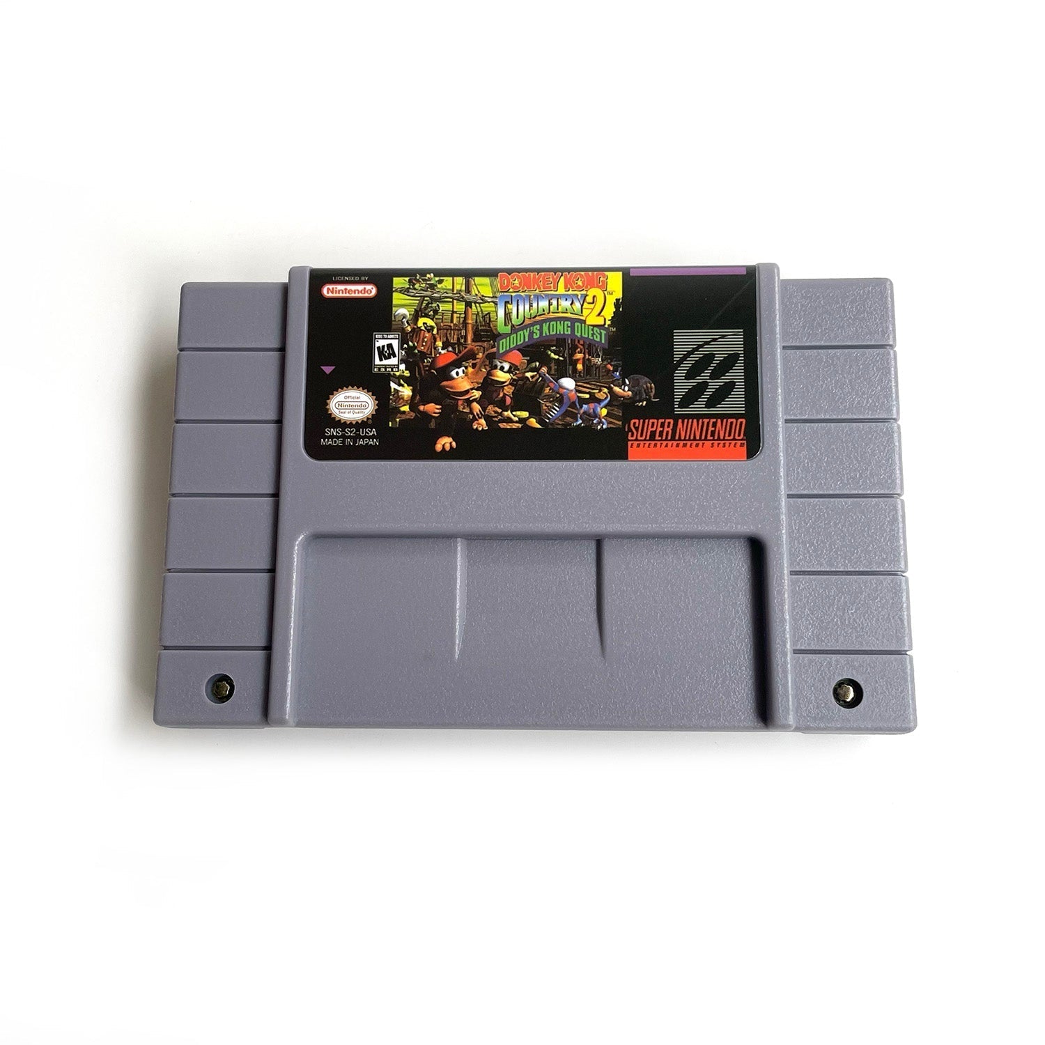 Donkey Kong Country 2: Diddy’s Kong Quest (USA) – SNES Game Cartridge (With Tray, Box & Manual) - Romcarts
