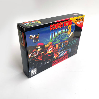 Donkey Kong Country 3: Dixie Kong’s Double Trouble (USA) – SNES Game Cartridge (With Tray, Box & Manual) - Romcarts