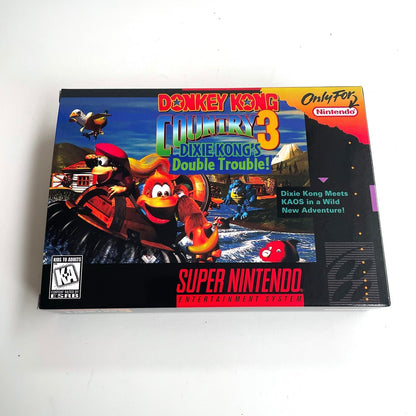 Donkey Kong Country 3: Dixie Kong’s Double Trouble (USA) – SNES Game Cartridge (With Tray, Box & Manual) - Romcarts