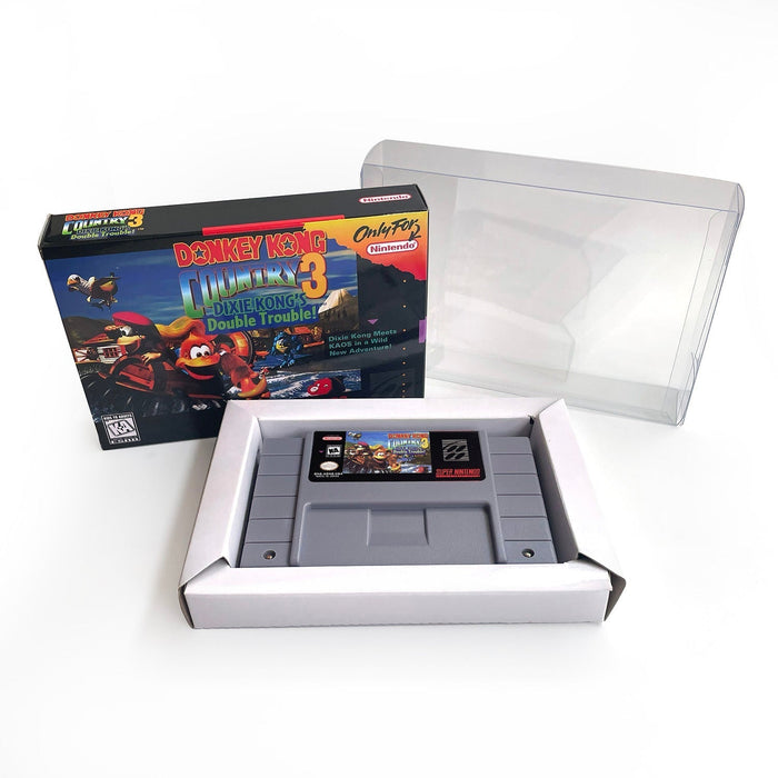 Donkey Kong Country 3: Dixie Kong’s Double Trouble (USA) – SNES Game Cartridge (With Tray, Box & Manual) - Romcarts