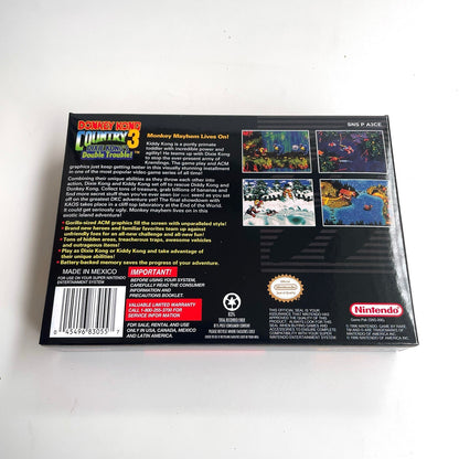 Donkey Kong Country 3: Dixie Kong’s Double Trouble (USA) – SNES Game Cartridge (With Tray, Box & Manual) - Romcarts