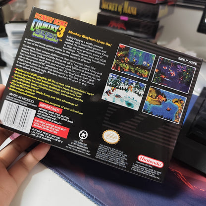 Donkey Kong Country 3: Dixie Kong’s Double Trouble (USA) – SNES Game Cartridge (With Tray, Box & Manual) - Romcarts