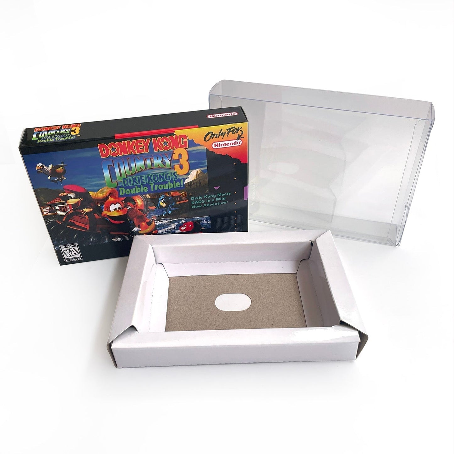 Donkey Kong Country 3: Dixie Kong’s Double Trouble (USA) – SNES Game Cartridge (With Tray, Box & Manual) - Romcarts