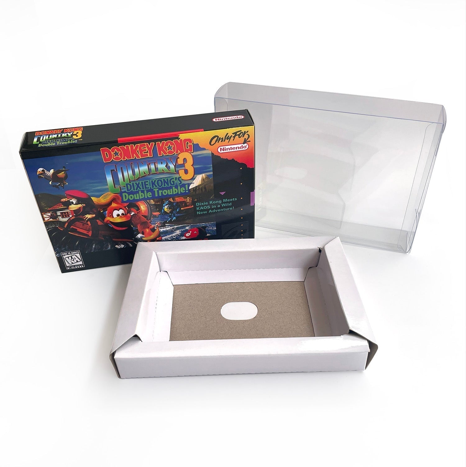 Donkey Kong Country 3: Dixie Kong’s Double Trouble (USA) – SNES Game Cartridge (With Tray, Box & Manual) - Romcarts