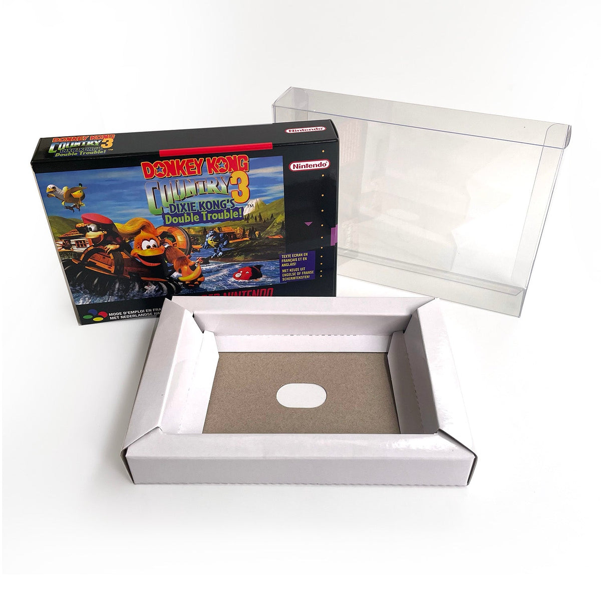 Donkey Kong Country 3: Dixie Kong’s Double Trouble! – PAL / Europe – Box & Tray & Case