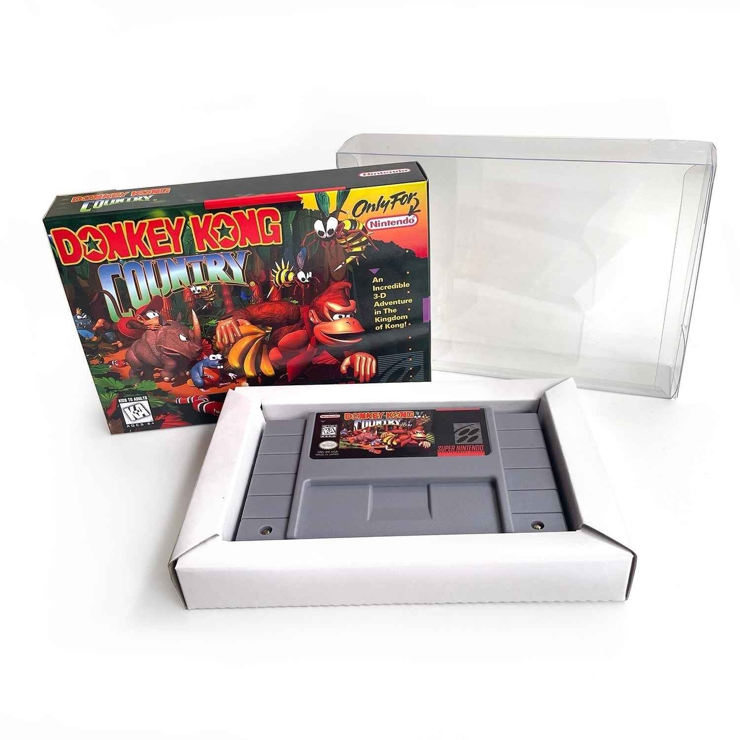 Donkey Kong Country (USA) – SNES Game Cartridge (With Tray, Box & Manual)