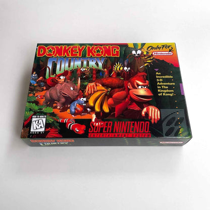 Donkey Kong Country (USA) – SNES Game Cartridge (With Tray, Box & Manual)