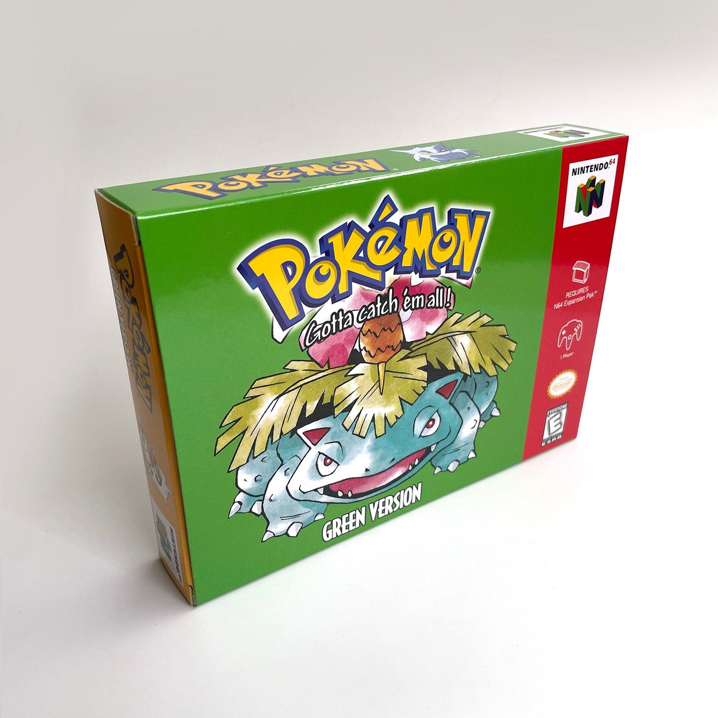Pokemon Green Version Game With N64 Case & Cart