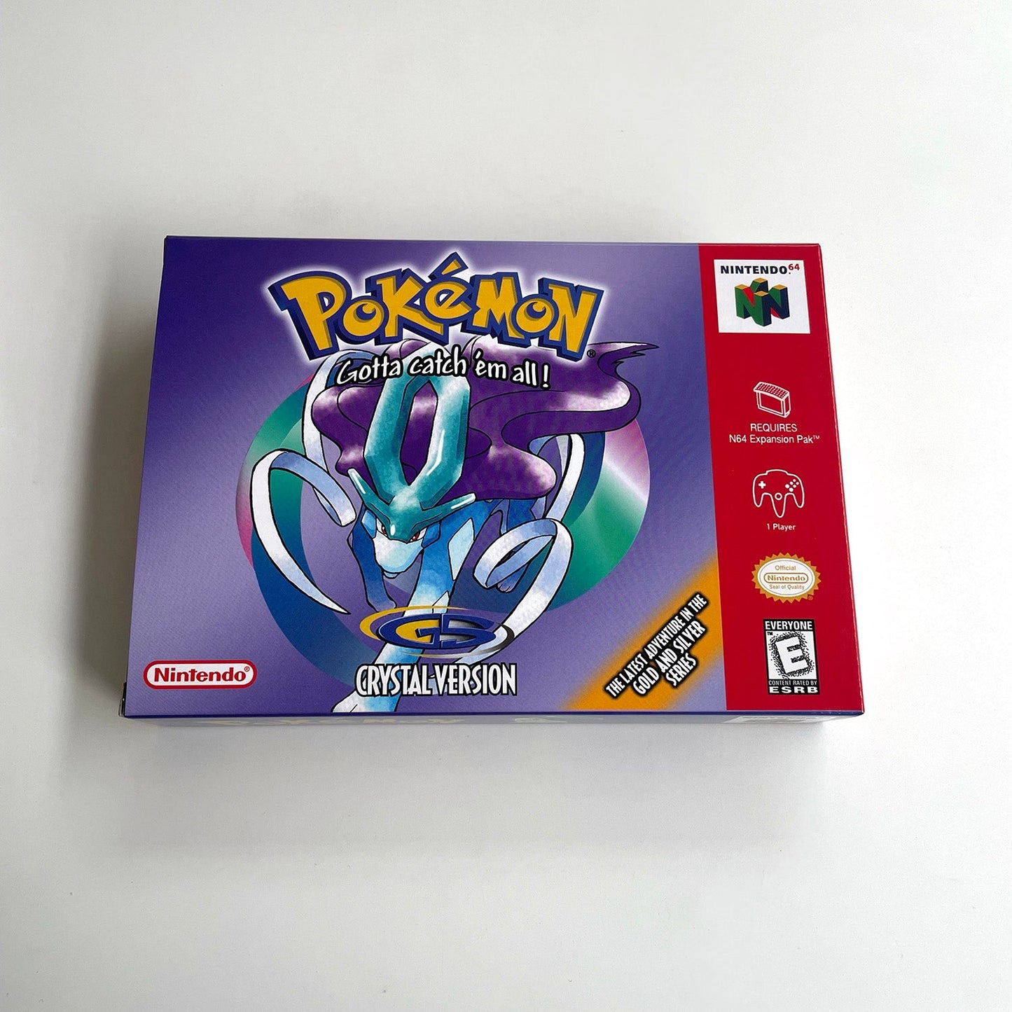 Pokemon Crystal Version Game With N64 Case & Cart