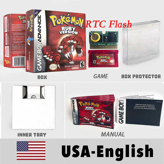 Pokémon Ruby — English — fully sealed set: cartridge, box, tray, manual and protector