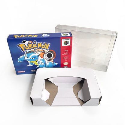 Pokemon Blue Version Game With N64 Case & Cart