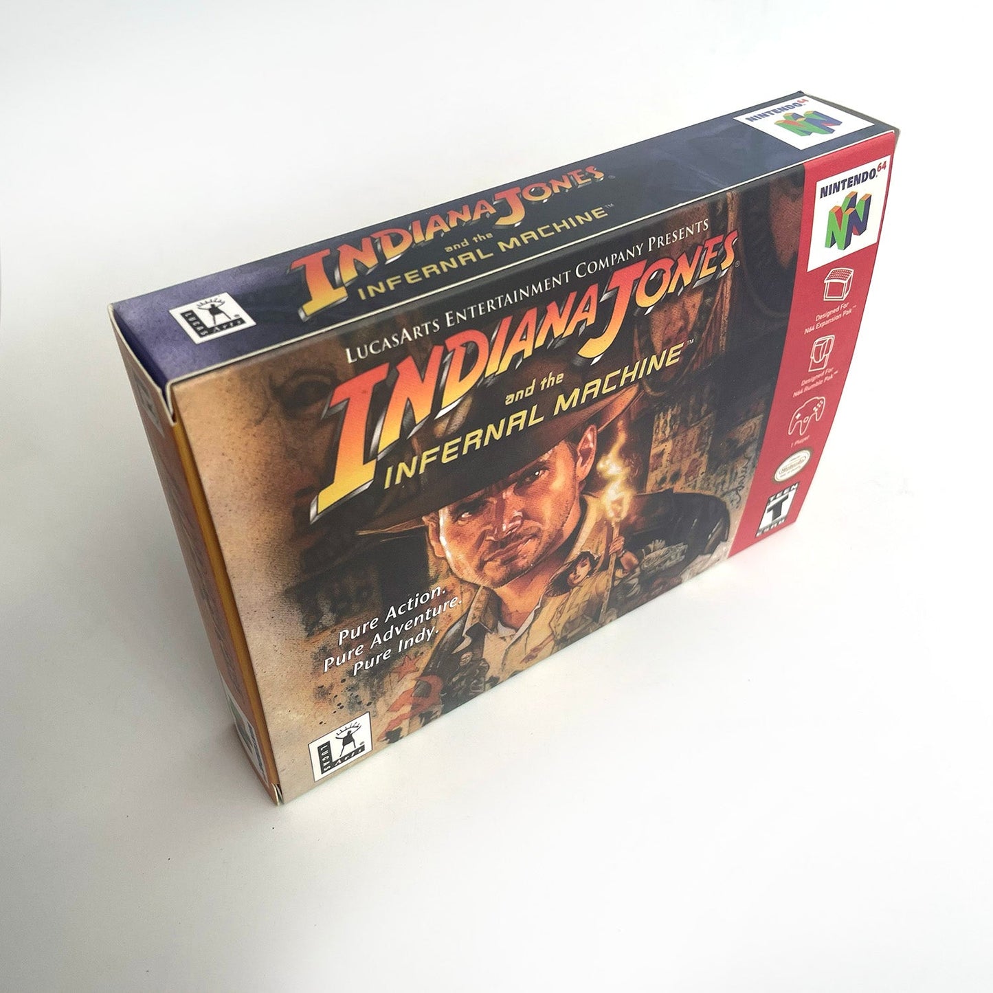 Indiana Jones And The Infernal Machine Game With N64 Case & Cart