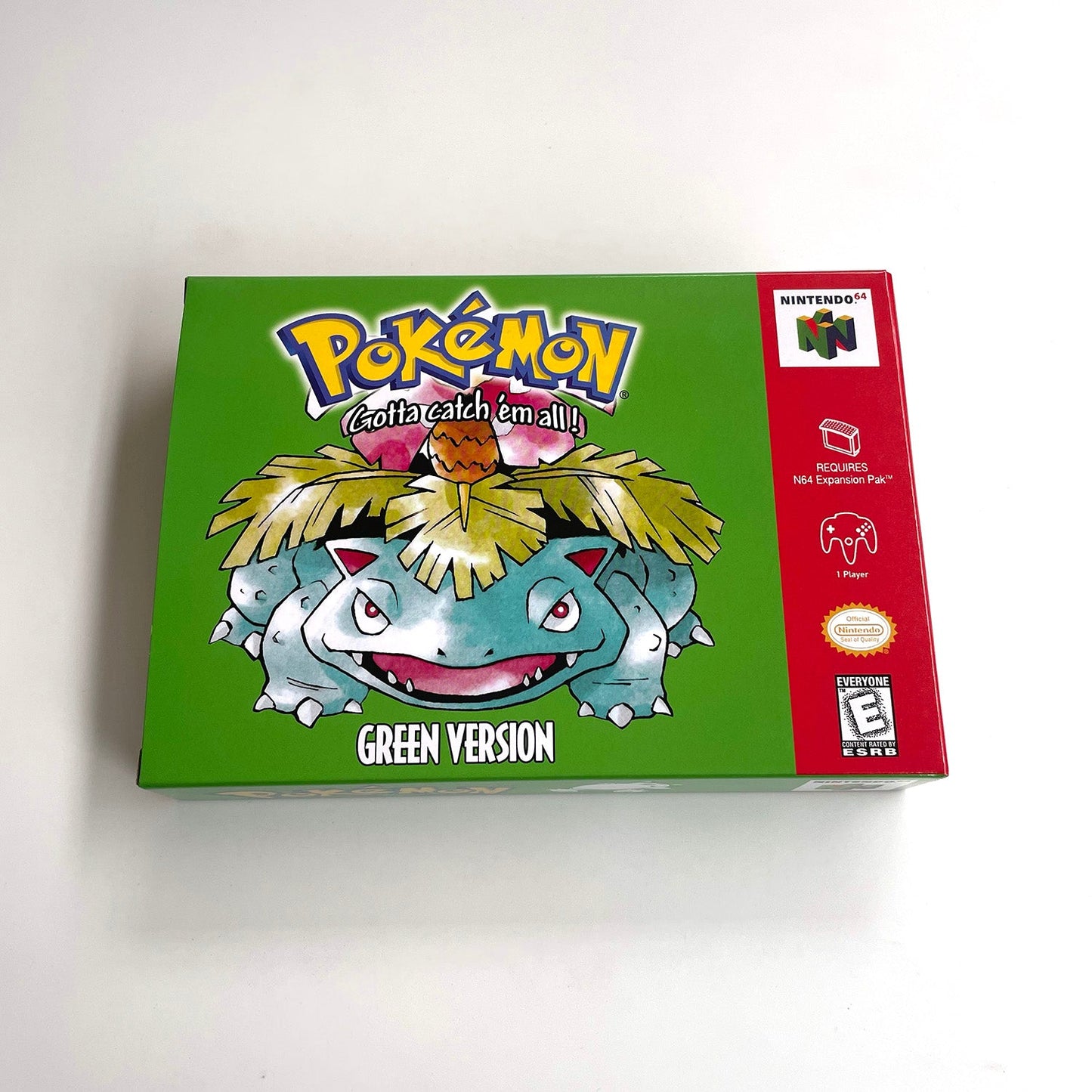 Pokemon Green Version Game With N64 Case & Cart