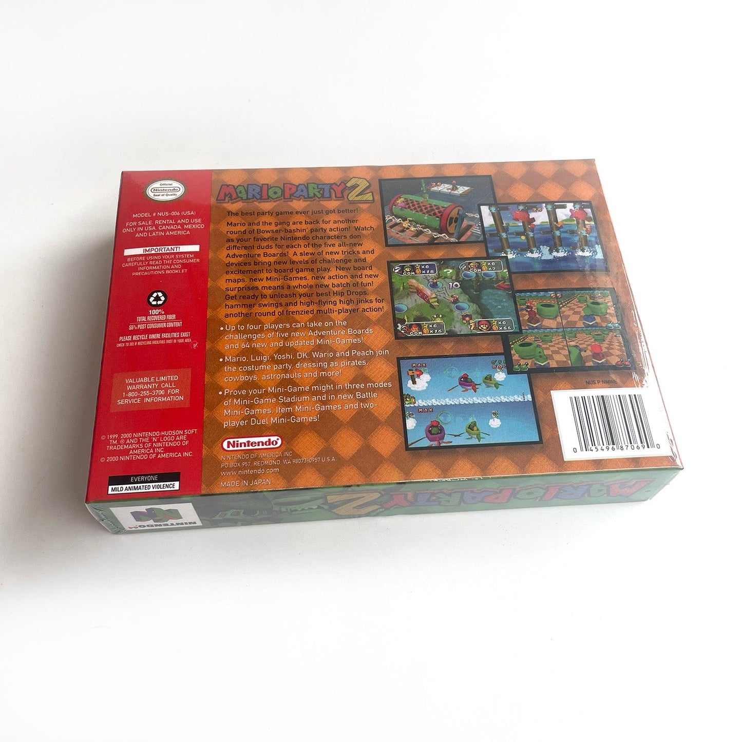 Mario Party 2 Game With N64 Case & Cart