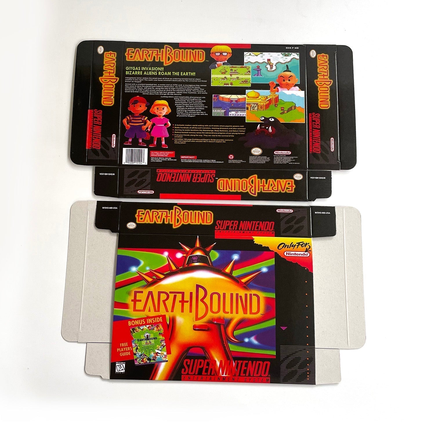 EarthBound – SNES Game Cartridge (With Tray, Box & Manual) - Romcarts