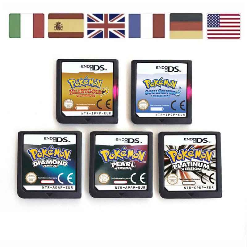 Esp Ita Fra Noe Pokemon Heartgold Soulsilver Platinum Diamond Pearl Nintendo Video Console Game Cardride Case & Cart (EUR)