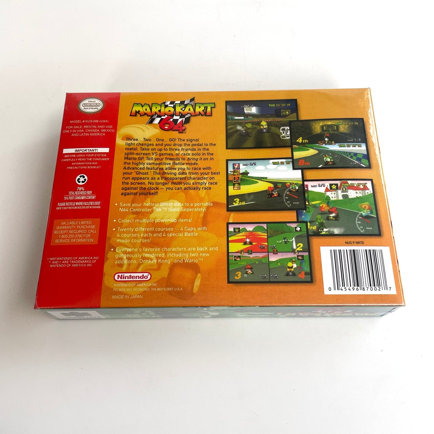 Mario Kart Game With N64 Case & Cart