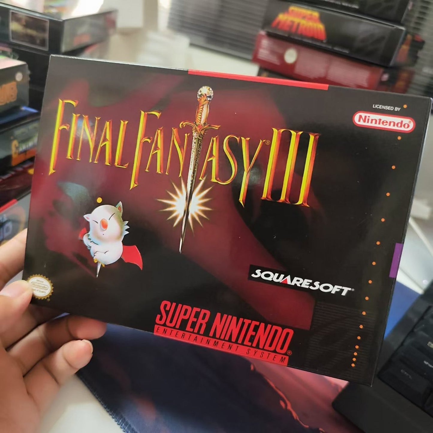 Final Fantasy III – SNES Game Cartridge (With Tray, Box & Manual) - Romcarts