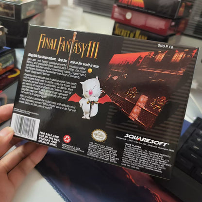 Final Fantasy III – SNES Game Cartridge (With Tray, Box & Manual) - Romcarts