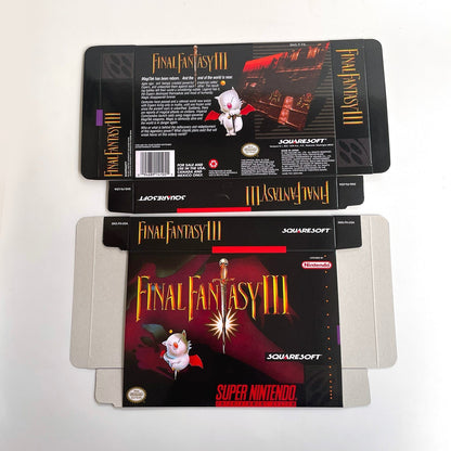 Final Fantasy III – SNES Game Cartridge (With Tray, Box & Manual) - Romcarts