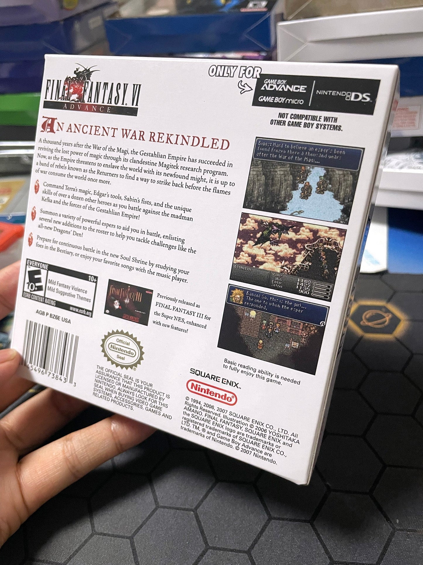 Final Fantasy VI – GBA Game Cartridge (With Tray, Box & Manual) - Romcarts