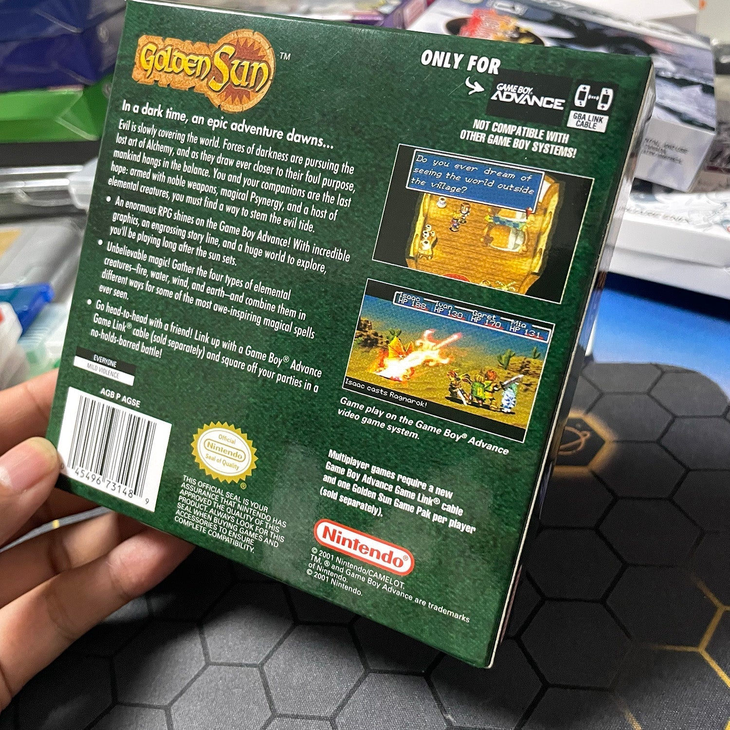 Golden Sun – GBA Game Cartridge (With Tray, Box) - Romcarts