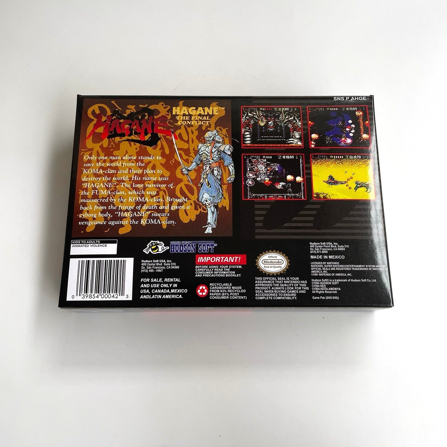 Hagane: The Final Conflict – SNES Game Cartridge (With Tray, Box & Manual) - Romcarts