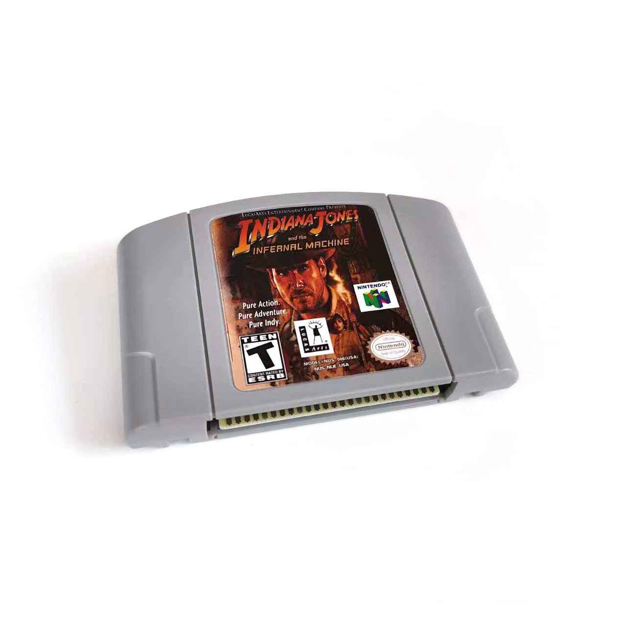Indiana Jones And The Infernal Machine Game With N64 Case & Cart