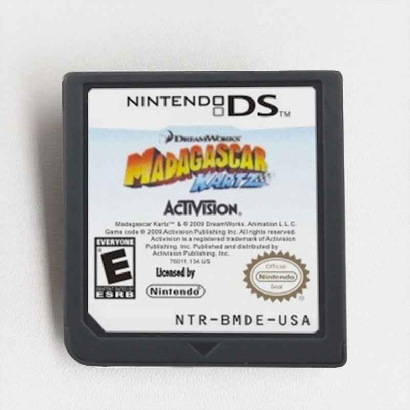 Madagascar Kartz Ds Wild Kart Racing with Movie Characters & Multiplayer Fun Game Case & Cart