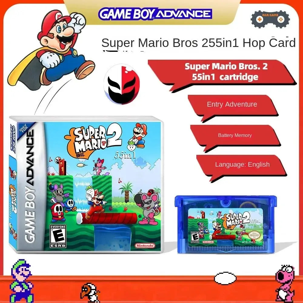 Super Brothers 2 – 55-in-1 GBA Adventure Game Cartridge (US English) Romcarts