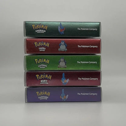 Pokémon GBA Hoenn &amp; Kanto Bundle – 5 Boxed Game Boy Advance Games (US English) Romcarts