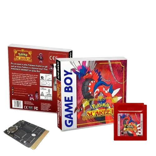 Pokémon Scarlet (Demake) – Game Boy Color Cartridge (With Box, No Manual) Romcarts