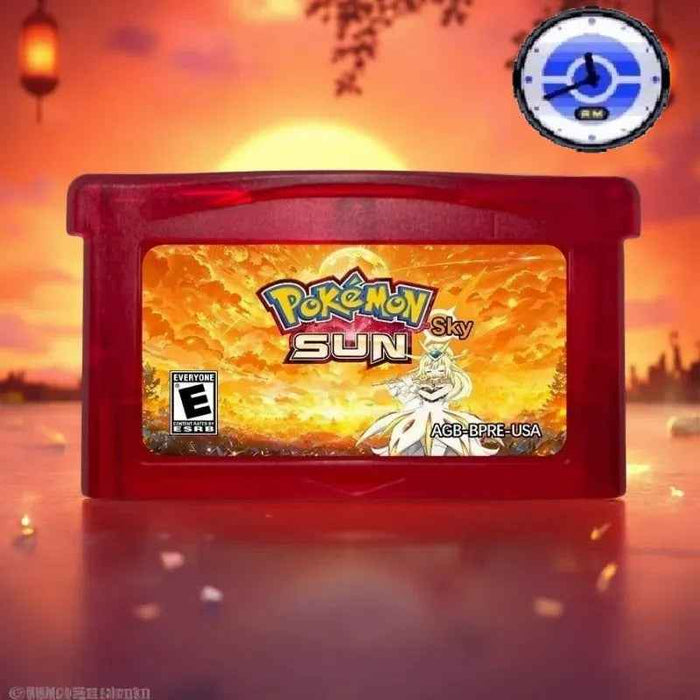 Pokémon Sun Sky RTC GBA Cartridge – Game Boy Advance Custom Pokémon Adventure
