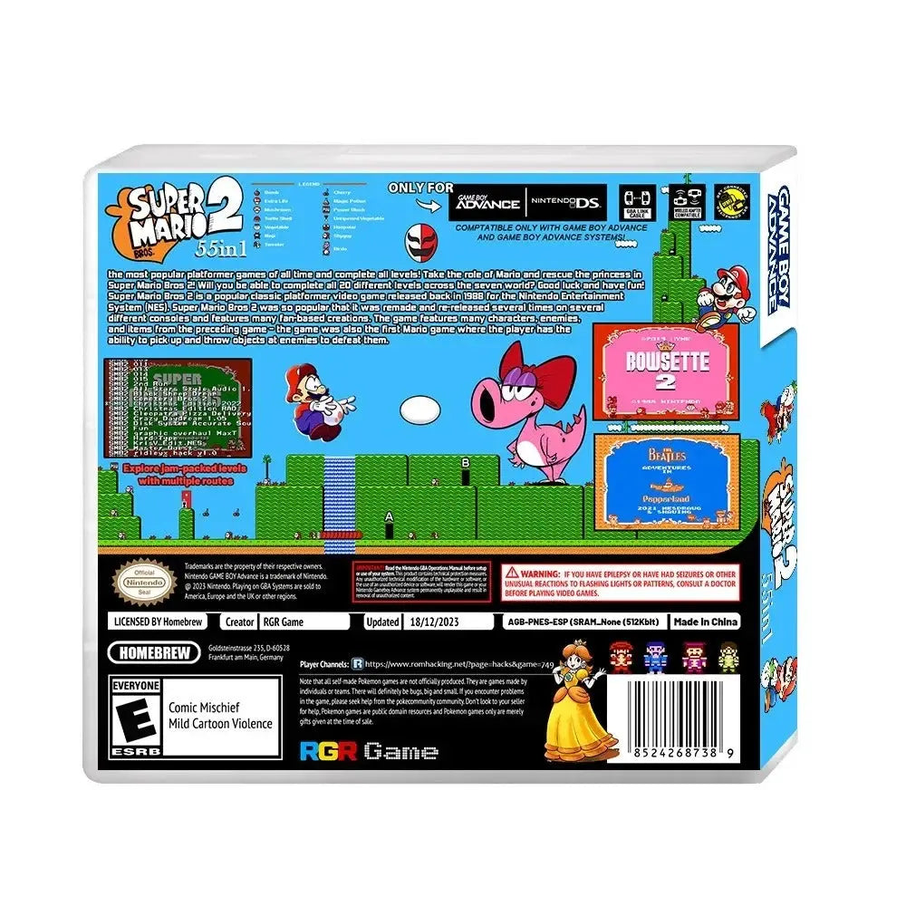 Super Brothers 2 – 55-in-1 GBA Adventure Game Cartridge (US English) Romcarts