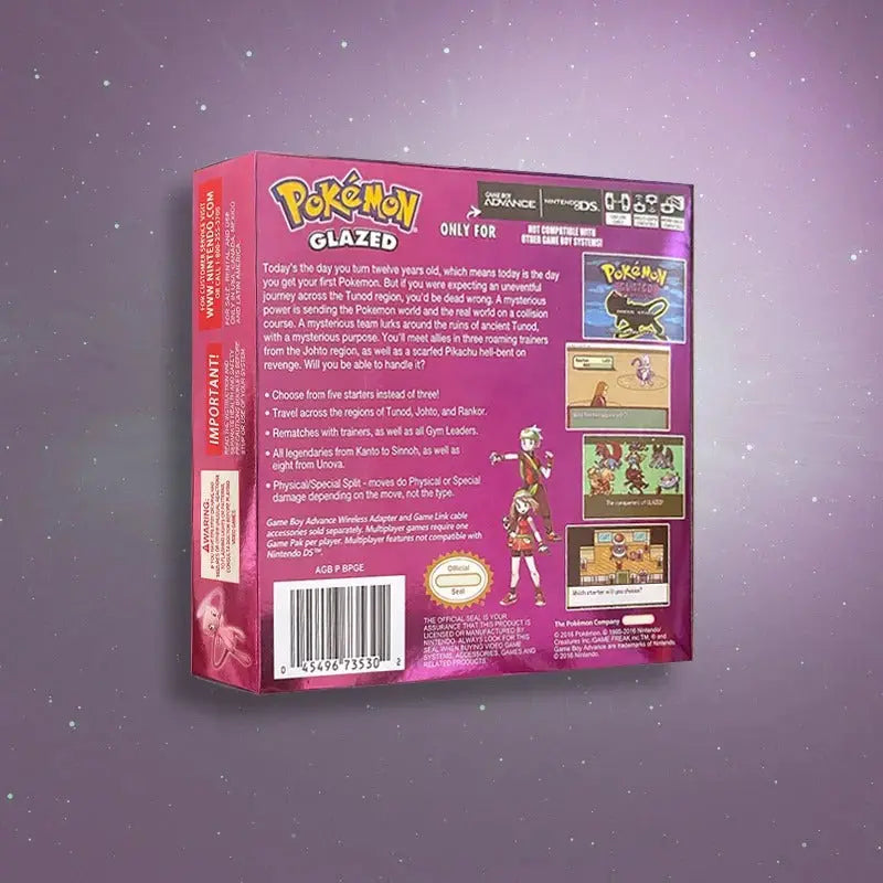 Pokémon Glazed – Game Boy Advance Cartridge Romcarts