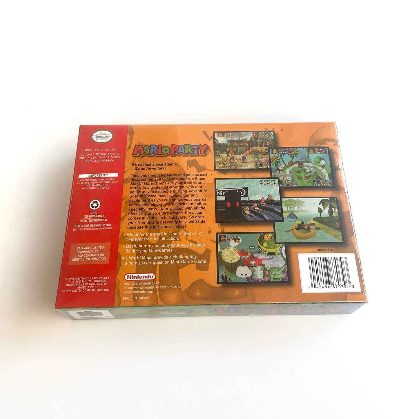Mario Party 1 Game With N64 Case & Cart
