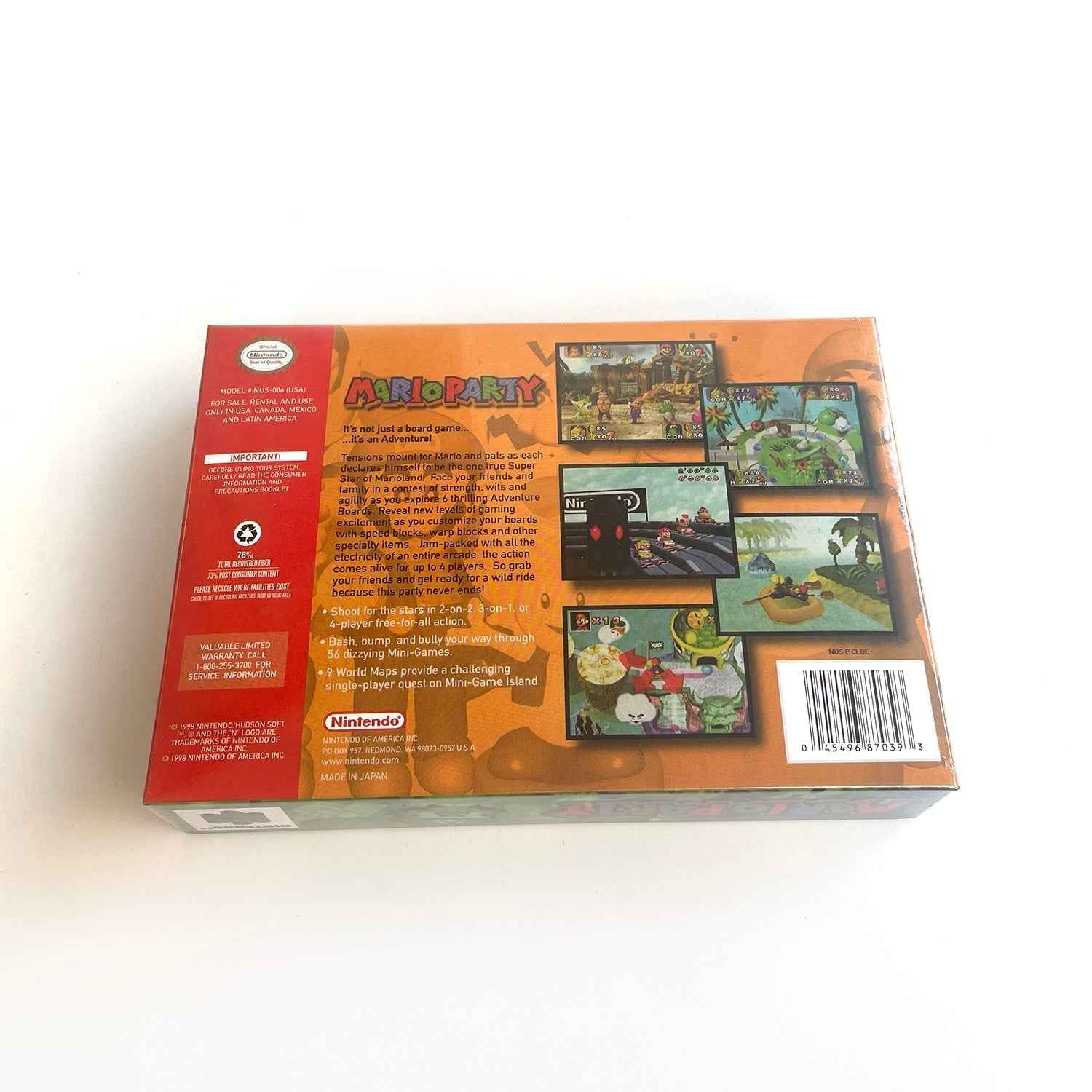 Mario Party 1 Game With N64 Case & Cart