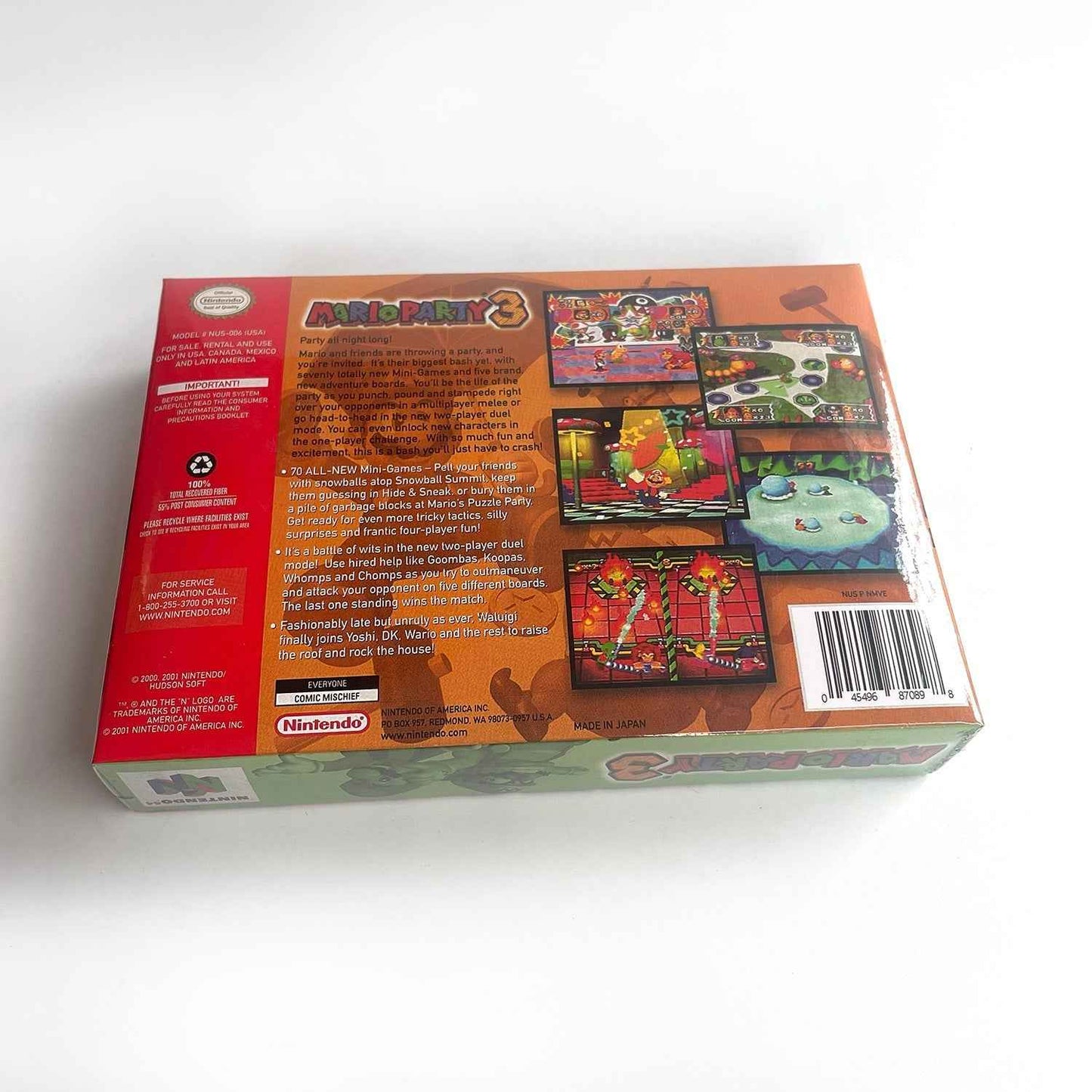 Mario Party 3 Game With N64 Case & Cart