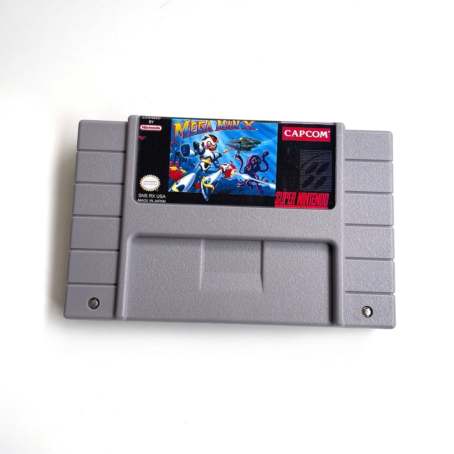 Mega Man X – SNES Game Cartridge (With Tray, Box & Manual) - Romcarts