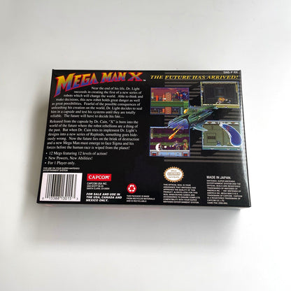 Mega Man X – SNES Game Cartridge (With Tray, Box & Manual) - Romcarts