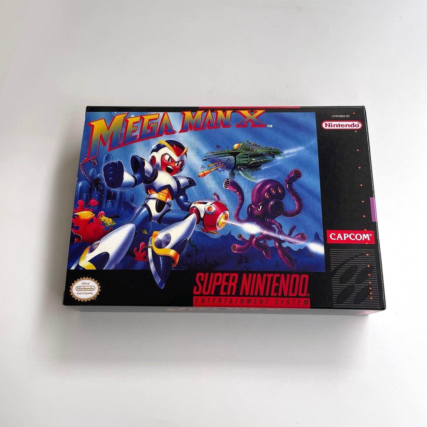 Mega Man X – SNES Game Cartridge (With Tray, Box & Manual) - Romcarts