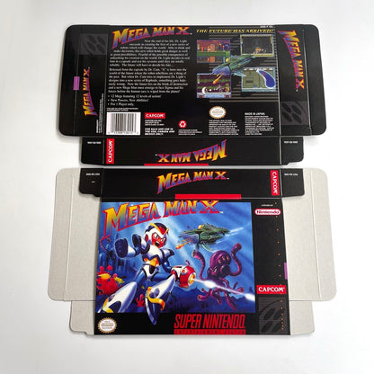 Mega Man X – SNES Game Cartridge (With Tray, Box & Manual) - Romcarts
