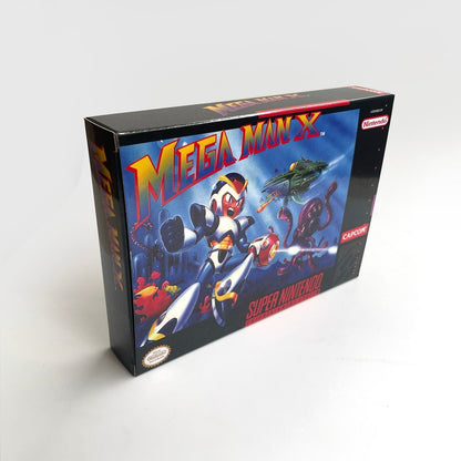 Mega Man X – SNES Game Cartridge (With Tray, Box & Manual) - Romcarts